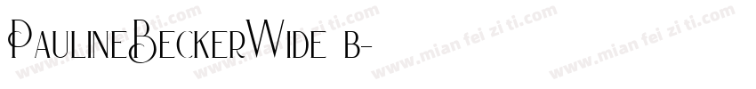 PaulineBeckerWide b字体转换